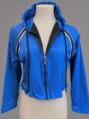 Vintage PEZZI Cropped Hoodie Layering Sweat Jacket *MINT CONDITION